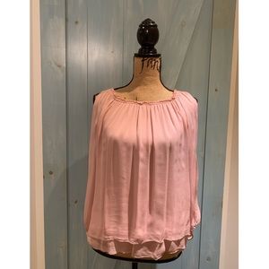 Light Pink Off The Shoulder Blouse